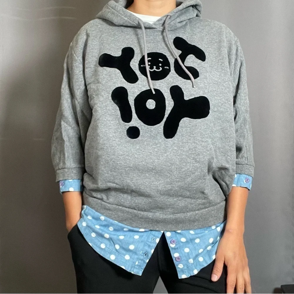 HYOMA Hoodie Size S Dolman Sleeves JOY YO